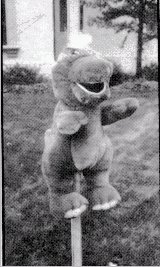 Barney on a stake